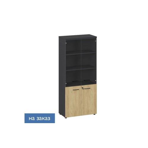 Шкаф высокий комбинированный со стеклом Flex