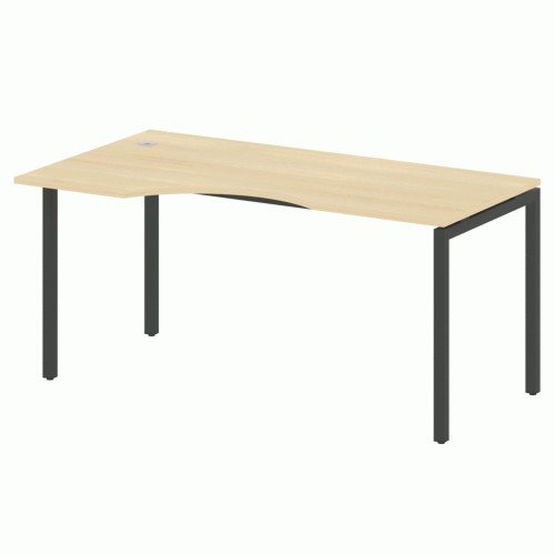 Стол криволинейный левый на П-образном м/к 160 Metal System Quattro 4x4