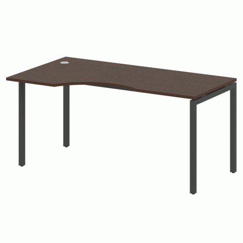 Стол криволинейный левый на П-образном м/к 160 Metal System Quattro 4x4