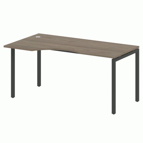 Стол криволинейный левый на П-образном м/к 160 Metal System Quattro 4x4