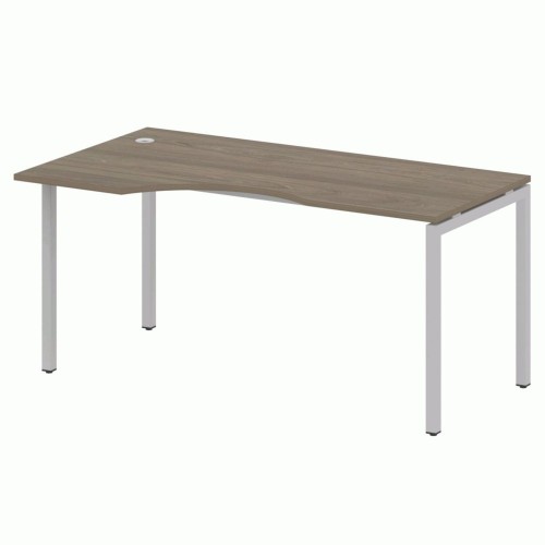 Стол криволинейный левый на П-образном м/к 160 Metal System Quattro 4x4