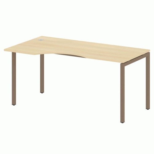 Стол криволинейный левый на П-образном м/к 160 Metal System Quattro 4x4