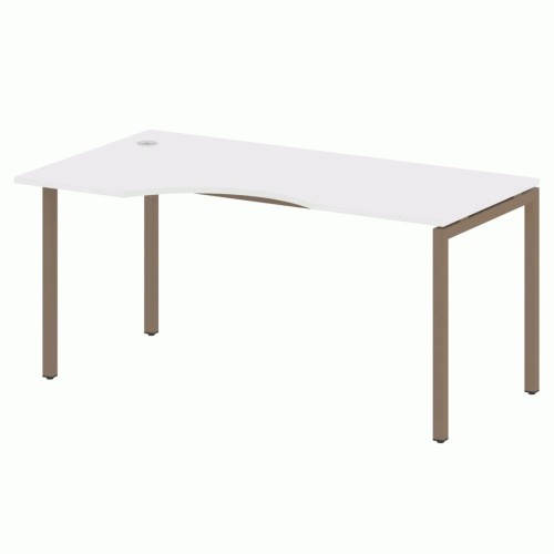 Стол криволинейный левый на П-образном м/к 160 Metal System Quattro 4x4