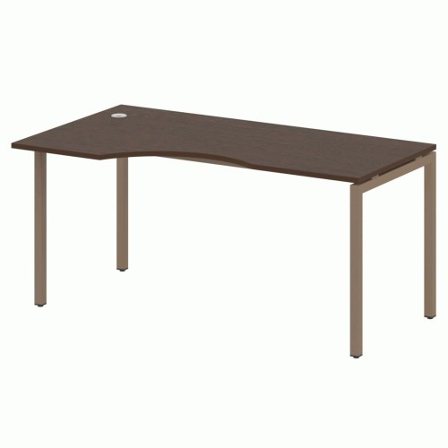 Стол криволинейный левый на П-образном м/к 160 Metal System Quattro 4x4