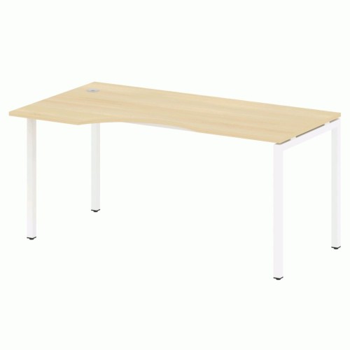 Стол криволинейный левый на П-образном м/к 160 Metal System Quattro 4x4