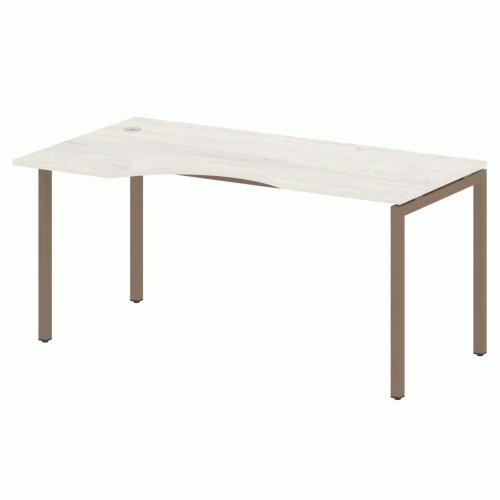 Стол криволинейный левый на П-образном м/к 160 Metal System Quattro 4x4