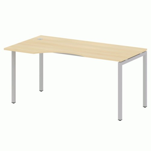 Стол криволинейный левый на П-образном м/к 160 Metal System Quattro 4x4