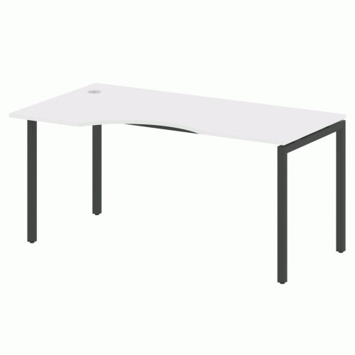 Стол криволинейный левый на П-образном м/к 160 Metal System Quattro 4x4