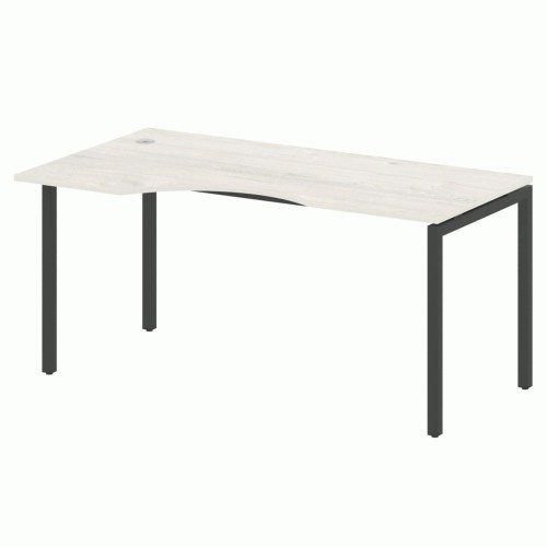 Стол криволинейный левый на П-образном м/к 160 Metal System Quattro 4x4