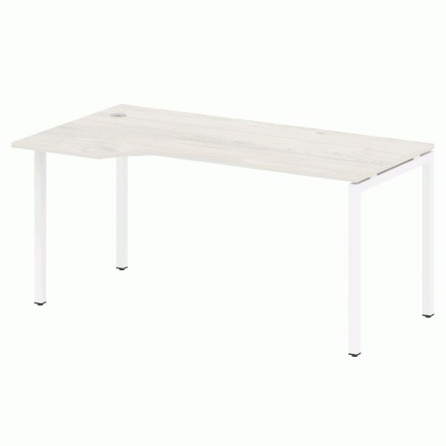 Стол криволинейный левый на П-образном м/к 160 Metal System Quattro 4x4