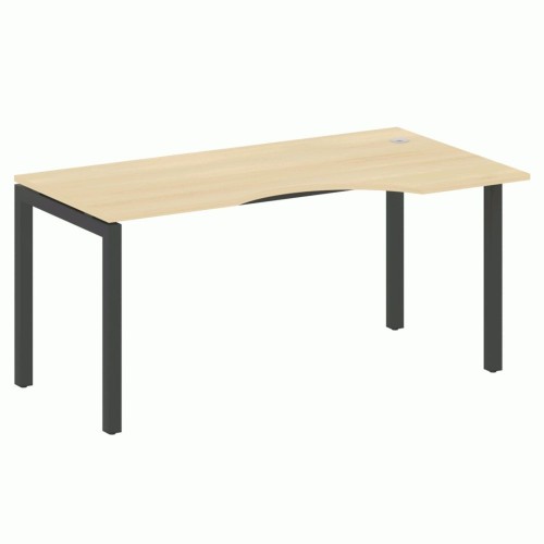 Стол криволинейный правый на П-образном м/к 160 Metal System Quattro 5x5