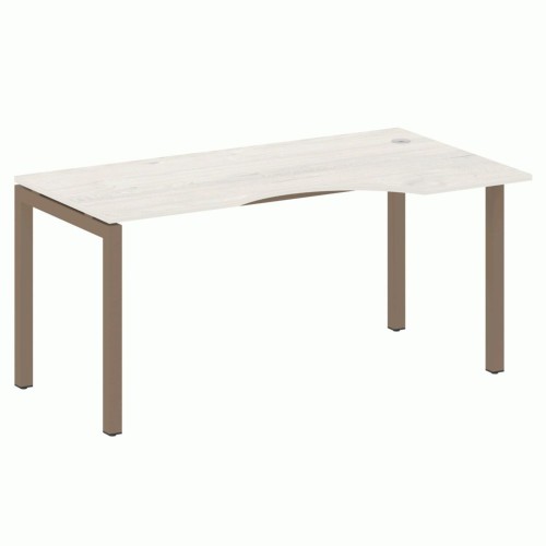 Стол криволинейный правый на П-образном м/к 160 Metal System Quattro 5x5