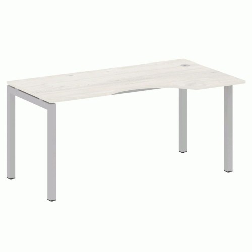 Стол криволинейный правый на П-образном м/к 160 Metal System Quattro 5x5