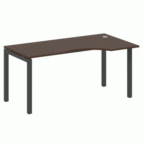 Стол криволинейный правый на П-образном м/к 160 Metal System Quattro 5x5