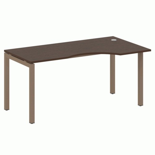 Стол криволинейный правый на П-образном м/к 160 Metal System Quattro 5x5