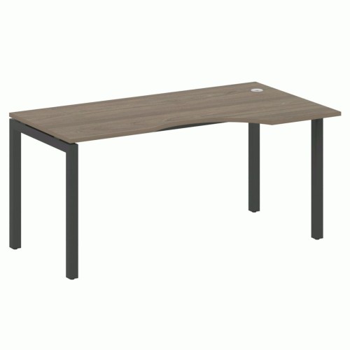 Стол криволинейный правый на П-образном м/к 160 Metal System Quattro 5x5