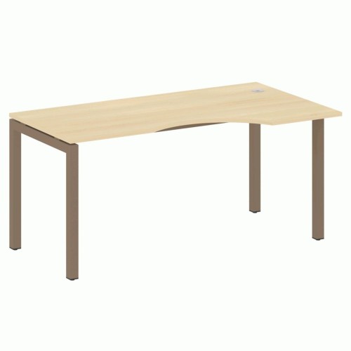 Стол криволинейный правый на П-образном м/к 160 Metal System Quattro 5x5