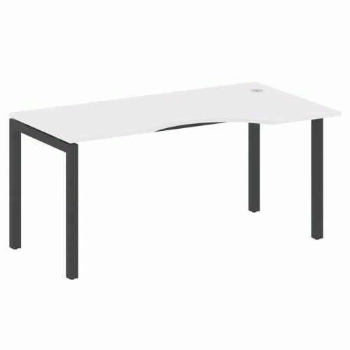 Стол криволинейный правый на П-образном м/к 160 Metal System Quattro 5x5