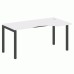 Стол криволинейный правый на П-образном м/к 160 Metal System Quattro 5x5