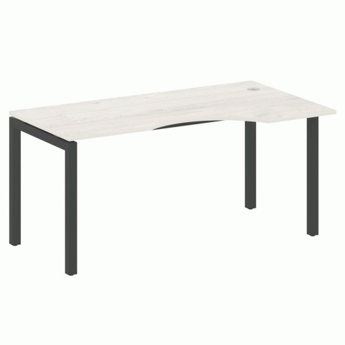 Стол криволинейный правый на П-образном м/к 160 Metal System Quattro 5x5