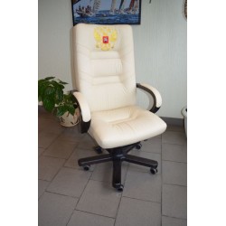 Кресло руководителя Министр A | Minister A логотип Герб РФ Multi-office (комбинированная кожа/эко) в наличии - продается с шоу рума