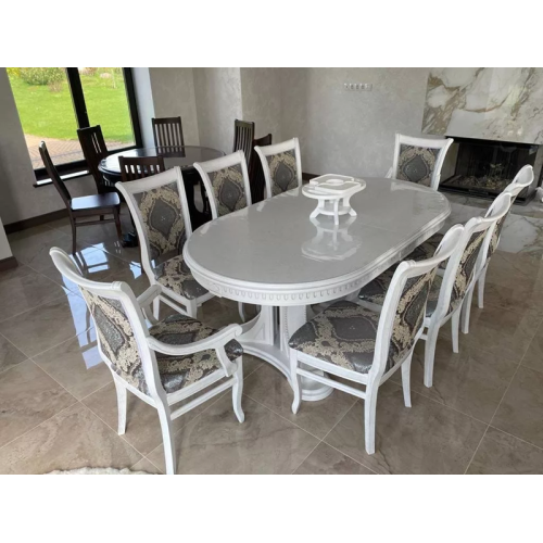 Стул обеденный из массива дерева "Классика-К" с подлокотниками