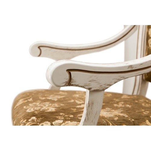 Стул обеденный из массива дерева "Классика-А" с подлокотниками