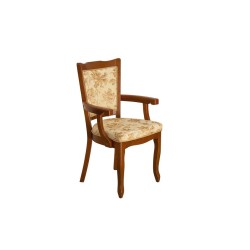 Стул обеденный из массива дерева "Классика-С" с подлокотниками