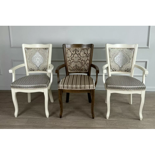 Стул обеденный из массива дерева "Классика-С" с подлокотниками