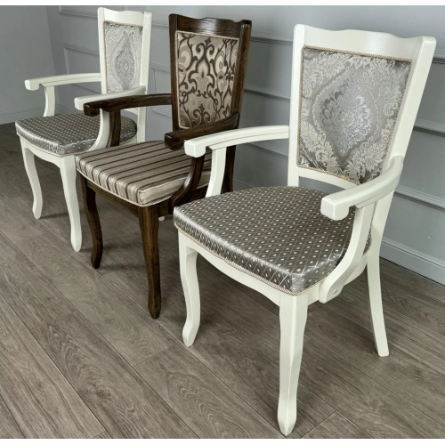 Стул обеденный из массива дерева "Классика-С" с подлокотниками