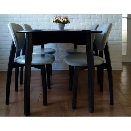 Стол обеденный из массива дерева для кухни «Миллениум-2» 1400(1800)х800 с фигурной/прямой ногой