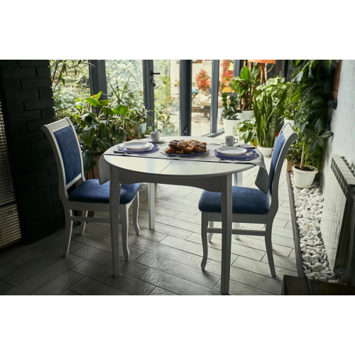 Стол обеденный из массива "Миллениум" круглый 1000(1300) с фигурной/прямой ногой