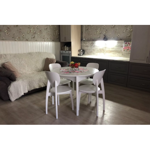 Стол обеденный из массива "Миллениум" круглый 1000(1300) с фигурной/прямой ногой