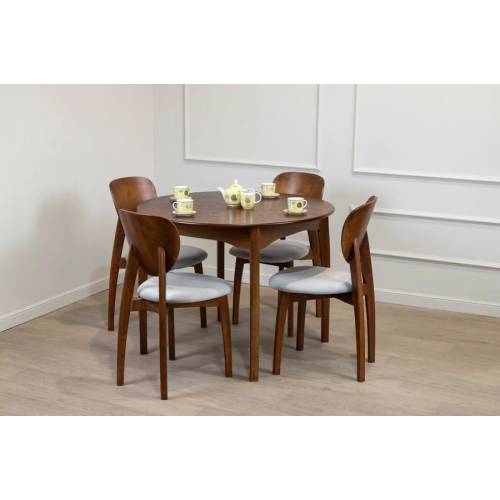 Стол обеденный из массива "Миллениум" круглый 1000(1300) с фигурной/прямой ногой