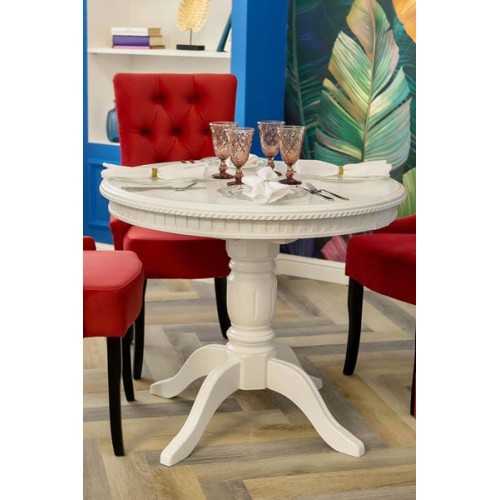 Стол обеденный из массива дерева для кухни «Миллениум-1» круглый 900(1200)