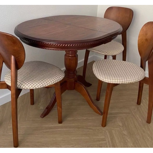 Стол обеденный из массива дерева для кухни «Миллениум-1» 1000(1300)х800