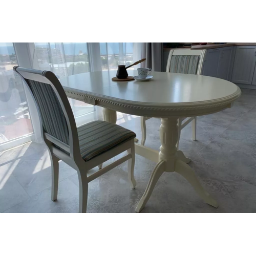 Стол обеденный из массива дерева для кухни  «Миллениум-2» 1400(1800)х800