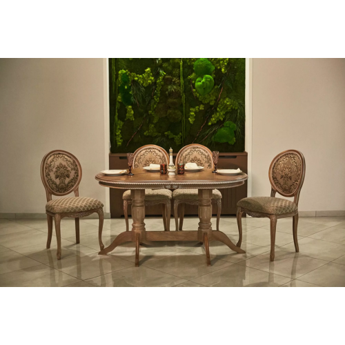 Стол обеденный из массива дерева для кухни  «Миллениум-2» 1400(1800)х800