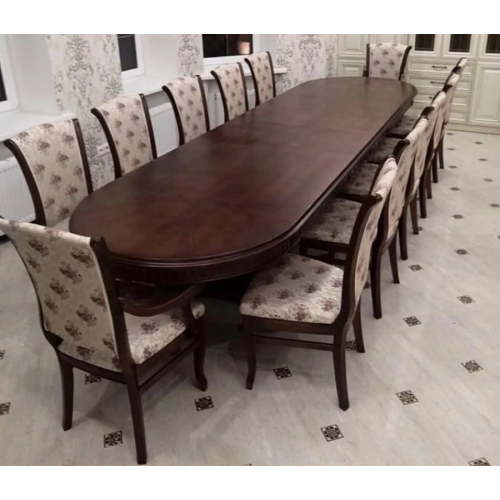 Стол обеденный из массива дерева для переговоров «Миллениум-3ББ» 3000(3500/4000)х1100