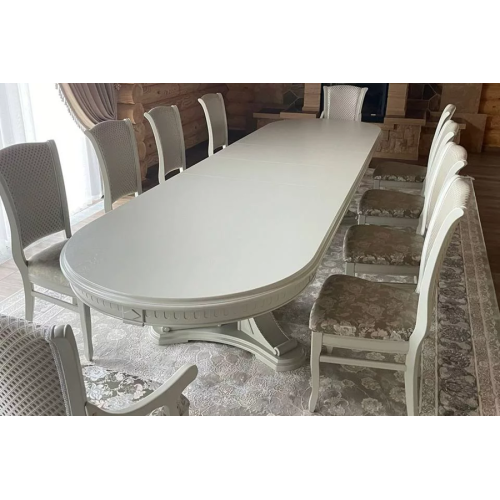 Стол обеденный из массива дерева для переговоров «Миллениум-3ББ» 3000(3500/4000)х1100