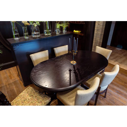 Стол обеденный из массива дерева для кухни «Миллениум-3Р» (резьба) 1600(2000)х900