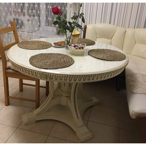 Стол обеденный из массива дерева «Миллениум-3» круглый 1200(1600)