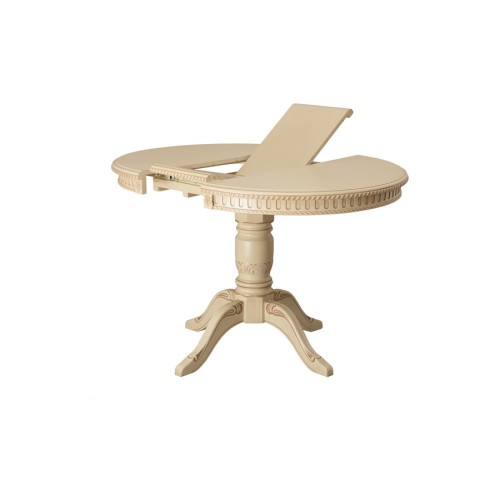 Стол обеденный из массива дерева для кухни «Миллениум-1Р» круглый (резьба) 900(1200)