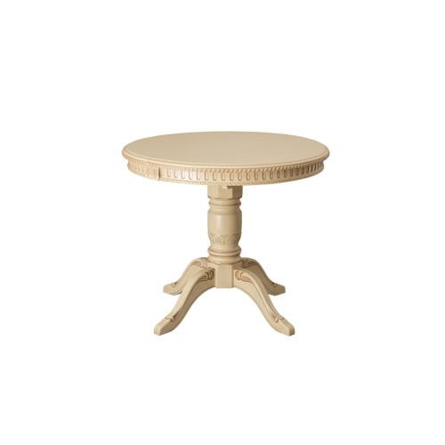 Стол обеденный из массива дерева для кухни «Миллениум-1Р» круглый (резьба) 900(1200)