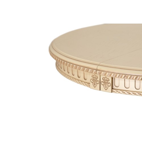 Стол обеденный из массива дерева для кухни «Миллениум-1Р» круглый (резьба) 900(1200)