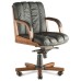 Кресло руководителя Бонн D80 низкая спинка (деревянная крестовина)
