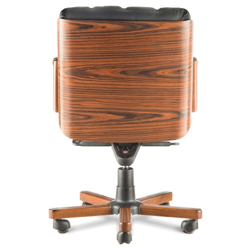 Кресло руководителя Бонн D80 низкая спинка (деревянная крестовина)