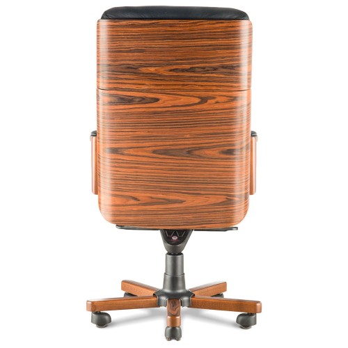 Кресло руководителя Бонн D100 высокая спинка (деревянная крестовина)