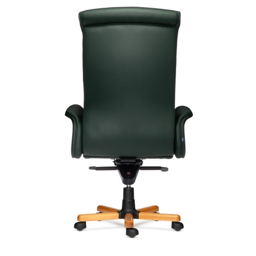 Кресло руководителя Макс D100Д высокая спинка (деревянная крестовина)