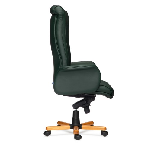 Кресло руководителя Макс D100Д высокая спинка (деревянная крестовина)